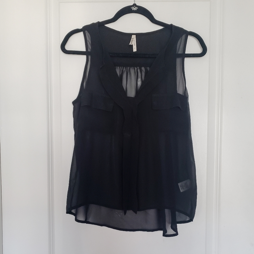 LIVE 4 TRUTH Sleeveless Button Up |  Black Mesh Shirt